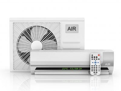 air conditioning isolated on white. 3d illustration