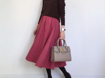 真冬のスカートスタイルは華やかなローズピンクが主役 40代の毎日コーデ Otona Salone オトナサローネ 自分らしく 自由に 自立して生きる女性へ