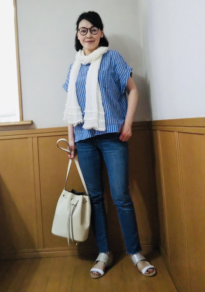 これ本当にgu 50代の ブルー系コーデ が高見えする件 Otona Salone オトナサローネ 自分らしく 自由に 自立して生きる女性へ