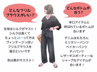 流行の甘めフリルを着たい おしゃれな40代が 選ばない コーデって Otona Salone オトナサローネ 自分らしく 自由に 自立して生きる女性へ