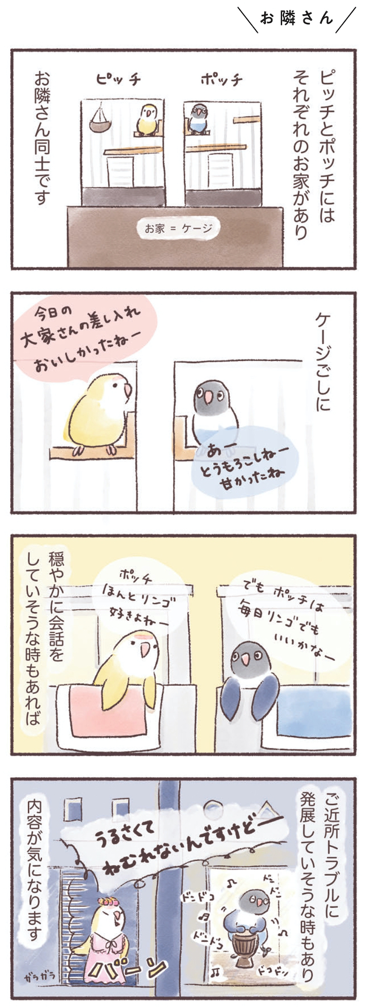 うちのインコたちは今日もおしゃべり
