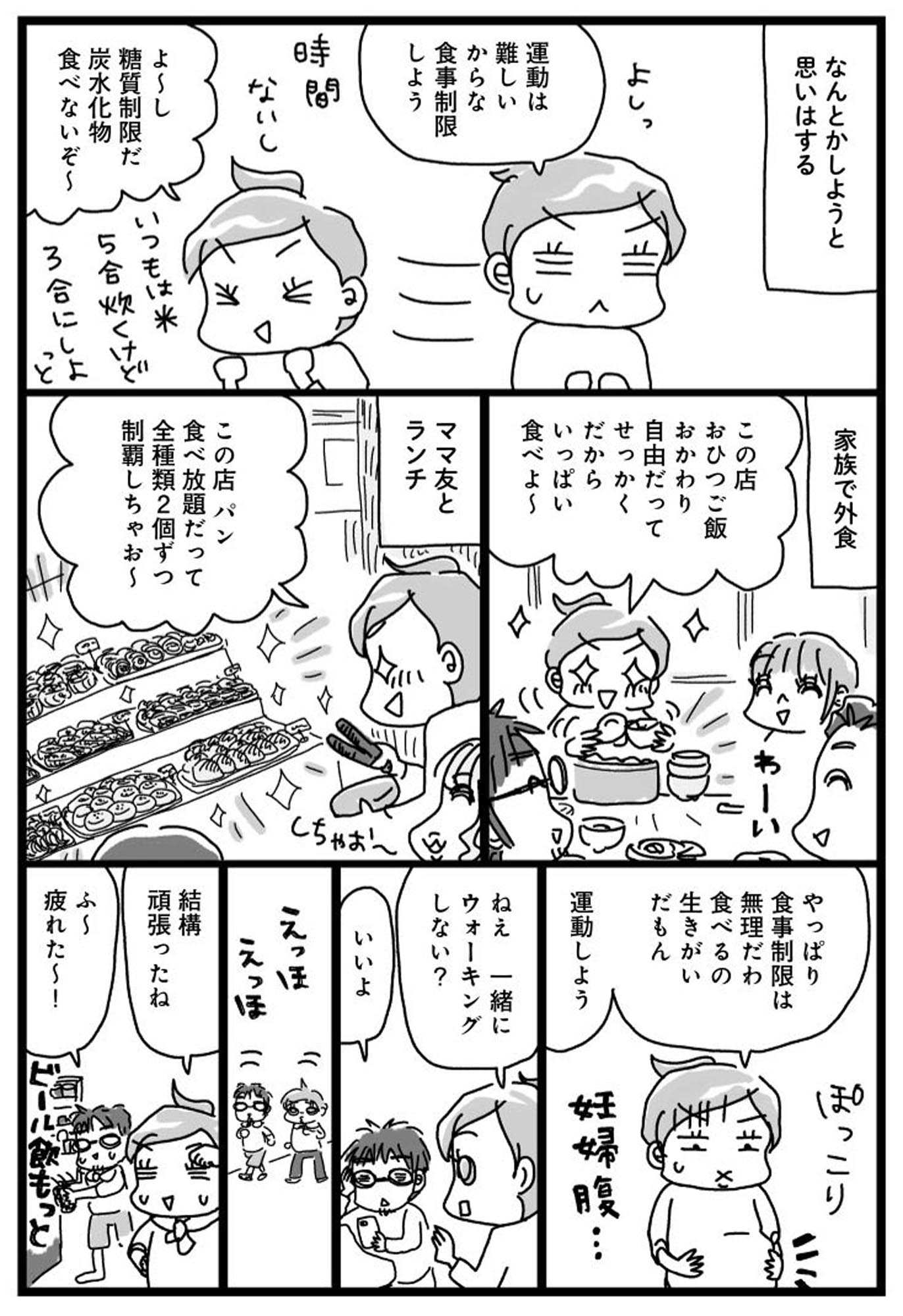挑戦マンガ アラフィフ母さんが3か月で7㎏痩せた!
